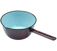 IBILI - Saucière conique avec bec verseur marron, 18 cm, Acier émaillé, Compatible avec l’induction