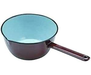 IBILI - Saucière conique avec bec verseur marron, 18 cm, Acier émaillé, Compatible avec l’induction