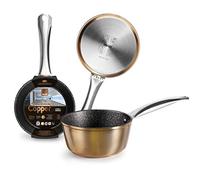 IBILI - Saucière Nature à revêtement en cuivre avec manche en acier inoxydable, 16 cm, Antiadhésif style pierre, Compatible avec l’induction