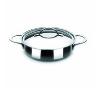 IBILI - Sauteuse avec Couvercle Noah, 28 cm, Acier Inoxydable 18/10, Compatible avec l’Induction