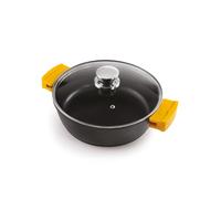 IBILI - Sauteuse Evolution en Fonte d’Aluminium, Couvercle en Verre et poignées en Silicone, 36 cm, Antiadhésif, Compatible avec l’Induction