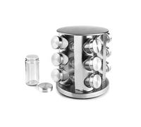 IBILI - Set de 12 miroirs + support rotatif Elegance, acier inoxydable, 18,5 x 21,5 cm