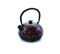 Ibili - Théière en Fonte Graffiti, 0,35 Litre, Intérieur Émaillé, Compatible avec les Plaques à Induction