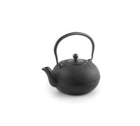 Ibili - Théière en Fonte Noire, 1,2 Litre, Intérieur Émaillé, Compatible avec les Plaques à Induction