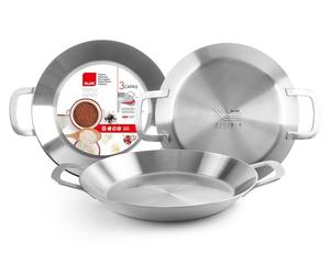 Ibili Tricapa poêle à paella en acier inoxydable 42 Cm argent argent One Size