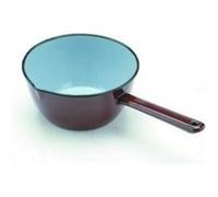 IBILI - Saucière conique avec bec verseur marron, 18 cm, Acier émaillé, Compatible avec l’induction