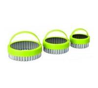 Ibili Lot de 3 coupe-pâtes dentelés plastique multicolore 5+6+7