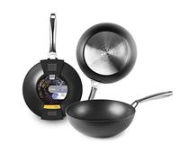 IBILI - Wok Titan, 30 cm, Fonte d’Aluminium, Antiadhésif, Compatible avec l’Induction