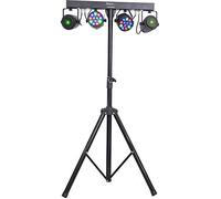 IBIZA LIGHT DJLIGHT65 Support de Lumière avec 2 Projecteurs par RGBW + 2 Lasers Rouge et Vert