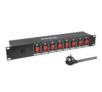 Ibiza Light - Unité de distribution secteur (rack-montable) - CA 220-240 V - 3000 watt - connecteurs de sortie : 8 (alimentation) - 19