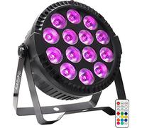 IBIZA THINPAR-14X6W-RGBW Projecteur LED PAR Disco DJ Party Club Effet Floorspot avec télécommande DMX Stroboscope