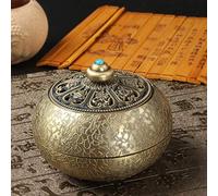 IBLUELOVER Encensoir Vintage Brûle-Encens en Alliage Bronze Brûleur d'Encens Bouddha Autel Brûleur à Arôme Porte-encens Support Encens Charbon Décoration Bureau Maison Brûle Parfum Méditation Yoga