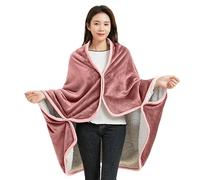 IBLUELOVER Poncho Châle Femme Couverture Plaid Cape Écharpe Double Face Polaire Couverture de Lit Canapé Voiture Salon Chambre Hiver Chaud Multi-usage Cardigan Écharpe Wrap Cape Châle avec Bouton