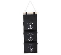 IBLUELOVER Sac de Rangement Suspendu Panier Organisateur Pochette de Rangement Mural Porte 3 Poches Multifonctionnel Sacs de Stockage en Tissu de Lin pour Vestiaire Placard Cuisine L'entrée Toilette