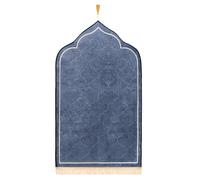 IBLUELOVER Tapis de Prière Musulmans Tapis de Prière Islamique avec Frange Tapis Prière en Peluche Rembourré Epais Tapis de Sol Islamic Prayer Portable Tapis Prière Cadeau Pèlerinage L'Aïd Mariage