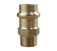 IBP Bänninger - Raccord laiton et bronze à sertir pour tube cuivre - Mamelon Mâle Femelle Ø14 x 3/8" (12/17) à sertir et visser