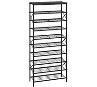 IBUYKE Étagère à Chaussures à 10 Niveaux, pour 40 Paires, Noir TXJ010B | Grande Capacité, Gain de Place Rangement Chaussures, Porte Chaussures en Métal pour Entrée Couloir Salon, 71 x 28 x 164.5cm