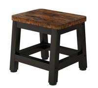 IBUYKE Petit Tabouret Marchepied pour Adultes, Rustique Marron TBD003H | Heavy Duty Marche Pied en Bois avec Capacité 330 Lbs, Antidérapant, pour Lits Hauts Salon Salle de Bains Cuisine