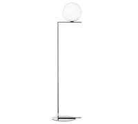 FLOS - Lampadaire - IC Lights F2 - Chrome - Verre soufflé et métal - H 185,2 cm/Ø 30 cm