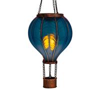 IC Gardenstyle Lampe Solaires Ballon Chaud LED 20 L Luminaire Flamme Rouge Bleu