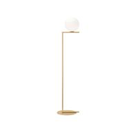 FLOS Lampadaire IC Lights F1 H 135 cm Ø 20 cm Laiton brossé – opale