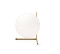 FLOS Lampe de table IC Lights T2 – Laiton brossé, verre opale