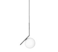 FLOS Lampe à suspension IC S2 - Acier chromé, verre soufflé et métal