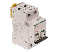 Acti9 iC60N - Disjoncteur - 2P - 16A - Courbe D - 400Vca - 6000A/10kA - SCHNEIDER ELECTRIC - A9F75216