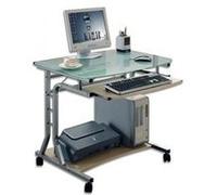 Techly OEM de Bureau pour PC Compact en métal et Verre avec Roues