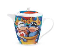Icalisti pcs81/19 Théière, modèle Coeur, Porcelaine, Multicolore