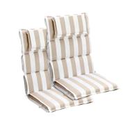 ICDKOYK Coussin d'assise d'extérieur en,Rayures Noisette,180 * 50 * 6 | épuré, offrant un confort optimal pour une utilisation intérieure et extérieure.