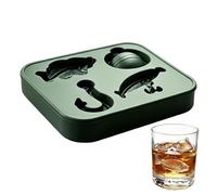 Ice Ball Mold, Fishing Easy Release Silicone Ice Tray, Cute Round Ices Mold Maker For Bourbon Cocktail Water Coffee Juice Drink Home Kitchen Bar Apartment Summer Party Beverage Cooling Use