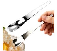 Ice Cream Spoons 2 Pieces Ergonomic Long Handle Stainless Steel Scoop | Long Stainless Steel Spoon for Coffee Cooking Food Bakers Baristas Floats Home Prep Sugar Tea Yogurt Cream