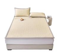 Ice Silk Surmatelas pliable d'été rafraîchissant en coton haute élasticité Multicolore Plusieurs tailles Beige 150 x 200 cm