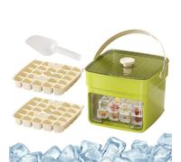 Ice Tray - 50 Grid Freezer Mold | Easy Release Storage Container | Double Layer Design With Press Lid & Ice Storage Box, Reusable Easy Release Cubes, Compact Freezer Organizer, For Whiskey Co