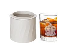 Ice Tray with Lid Small - PP Silicone 9.6x9.6x8.75cm, Headdress Shape Ice Mold Chilled Drink Maker, Covered Íce Maker Tray with Lid for Whiskey Cocktails Beverages | Ìce Cube Ţray for Home Office