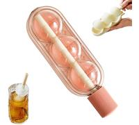 Ice Trays for Freezer - Easy Release Leak Proof 2-in-1 Ice Ball Maker | Stackable Three-Ball Icê Cube Tray | Reusable for Whisky Cocktail Coffee Drink Bar Party Picnic Camping Home Fridge