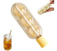 Ice Trays for Freezer - Easy Release Leak Proof 2-in-1 Ice Ball Maker | Stackable Three-Ball Icê Cube Tray | Reusable for Whisky Cocktail Coffee Drink Bar Party Picnic Camping Home Fridge