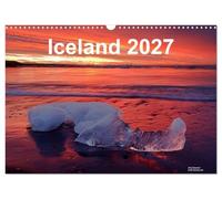Iceland 2027 (Wall Calendar 2027 DIN A3 landscape), CALVENDO 12 Month Wall Calendar: Landscape, nature, waterfalls, polar light and mountains in Iceland in northern Europe