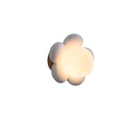 ICEMOB Lot de 2 appliques murales en bois pour chambre d'enfant, globe en verre, lampe murale de dessin animé en forme de fleur, luminaires muraux pour chambre d'enfant, appliques murales G9 pour cham