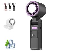 IceRush Turbo - Ventilateur portatif avec plaque de refroidissement instantanée et lumière LED, ventilateur turbo portable multifonction, 5 vitesses réglables pour la maison, le bureau et l'extérieur