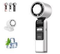 IceRush Turbo - Ventilateur portatif avec plaque de refroidissement instantanée et lumière LED, ventilateur turbo portable multifonction, 5 vitesses réglables pour la maison, le bureau et l'extérieur