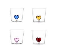 Ichendorf Coeur Set 4 Tumbler décor cœur couleurs assorties