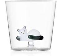 Verre Sleeping Cat Blanc et Gris