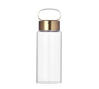 Ichendorf Lampe sans fil Andon, batterie USB, 3 niveaux de luminosité, verre borosilicate soufflé, transparent - laiton, Ø 9,5 x h 29 cm