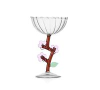 Ichendorf Milan Coupe Champagne Fleur de Pêche, Collection Botanique, 28 cl, Verre borosilicate, Fait à la main