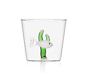 Ichendorf Milano 0.09352057 Tumbler Avec Poisson Blanc/Algue Vert Collection Marine Garden