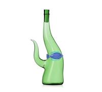 Ichendorf Milano Bouteille d'algue avec poisson bleu, collection Marine Garden, 70 cl, verre borosilicaté, fait à la main
