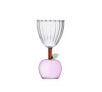 Ichendorf Milano Calice Pomme, collection Fruits & Flowers, Rose, 28 cl, verre borosilicate, fait à la main
