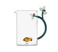 Ichendorf Milano Cruche houx et fachette, collection Woodland Tales, 150 cl, verre borosilicate, fait main